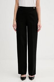 Spodnie eleganckie Tommy Hilfiger  czarne damskie WW0WW47799