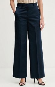 Spodnie eleganckie Tommy Hilfiger  granatowe damskie WW0WW49471