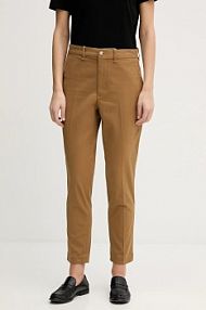 Spodnie eleganckie Polo Ralph Lauren  brązowe damskie 211A96672