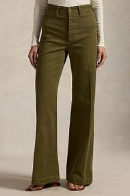 Spodnie eleganckie Polo Ralph Lauren  zielone damskie 211A10723