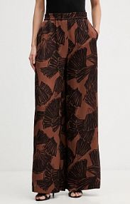 Spodnie eleganckie Karl Lagerfeld  brązowe damskie B1W10013