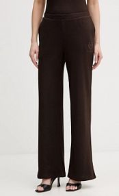 Spodnie dresowe Karl Lagerfeld  brązowe damskie B1W44006