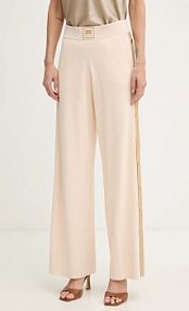 Spodnie dresowe Elisabetta Franchi  beżowe damskie KP74S61E2