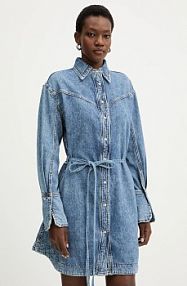 Sukienka jeansowa Boss Orange  niebieska 50557046