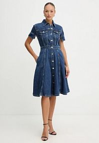 Sukienka jeansowa Karl Lagerfeld  niebieska B1W13037