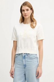 T-shirt Calvin Klein Jeans  beżowy damski LV044E306G