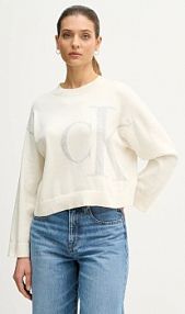 Sweter Calvin Klein Jeans  beżowy damski LV047E304G