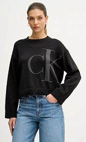 Sweter Calvin Klein Jeans  czarny damski LV047E304G