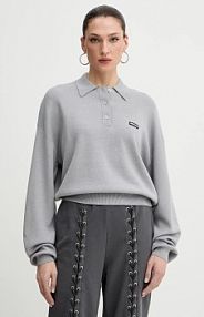 Sweter Rotate  szary damski 115137039