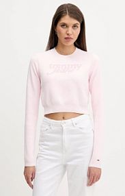 Sweter Tommy Jeans  różowy damski DW0DW22028