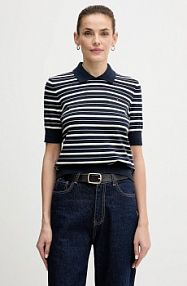 Sweter Tommy Hilfiger  granatowy damski WW0WW47622