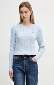 Sweter Tommy Hilfiger  niebieski damski WW0WW47644