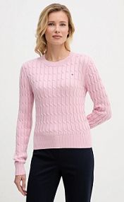 Sweter Tommy Hilfiger  różowy damski WW0WW47644