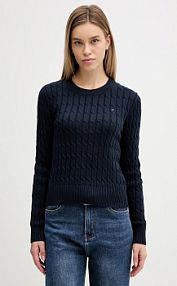 Sweter Tommy Hilfiger  granatowy damski WW0WW47644