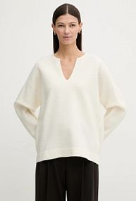 Sweter Calvin Klein  beżowy damski LV044E311G