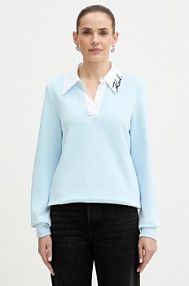 Bluza przez głowę Karl Lagerfeld  niebieska B1W20020