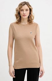 Kamizelka Karl Lagerfeld  beżowa damska B1W18016