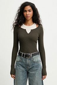 Sweter Miss Sixty  zielony damski 6S3RJ33800