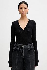 Sweter PATRIZIA PEPE  czarny damski 8K0367.K307