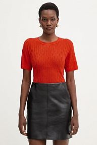 Sweter PATRIZIA PEPE  pomarańczowy damski 8K0377.K307