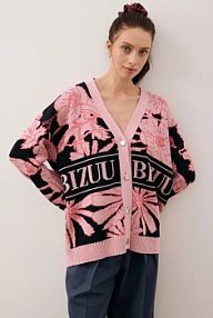 Sweter BIZUU HYLES.czarny różowy
