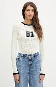 Sweter Guess Jeans  beżowy damski W6RR24.Z4351