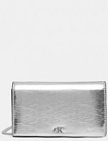 Portfel Calvin Klein  srebrny damski LV04F3320G