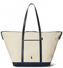 Torebka shopperka Polo Ralph Lauren  beżowa 428973072