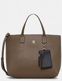 Torebka shopperka Tommy Hilfiger  brązowa AW0AW18122