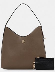 Torebka shopperka Tommy Hilfiger  beżowa AW0AW18140