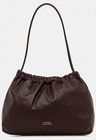 Torebka shopperka Tommy Hilfiger  brązowa AW0AW18307