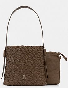 Torebka shopperka Tommy Hilfiger  beżowa AW0AW18160