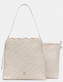 Torebka Tommy Hilfiger  beżowa AW0AW18161