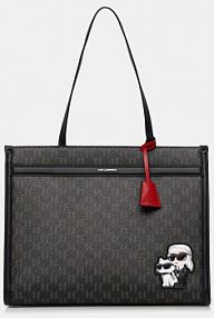 Torebka shopperka Karl Lagerfeld  brązowa B1W30022