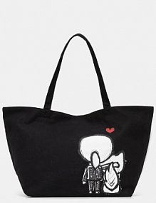 Torebka shopperka Karl Lagerfeld  czarna B1W50052