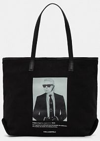 Torebka shopperka Karl Lagerfeld  czarna B1W50059