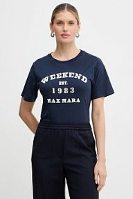T-shirt Weekend Max Mara  granatowy damski 2615971051600