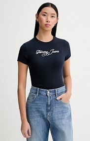 T-shirt Tommy Jeans  granatowy damski DW0DW21838