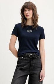 T-shirt Tommy Jeans  granatowy damski DW0DW21841