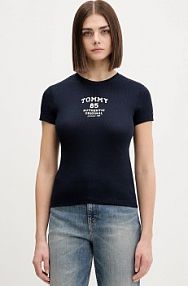 T-shirt Tommy Jeans  granatowy damski DW0DW21849