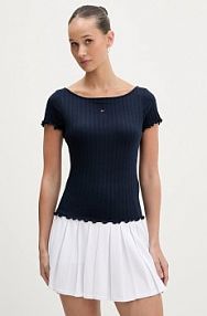 T-shirt Tommy Jeans  granatowy damski DW0DW22460