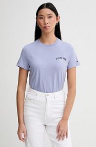 T-shirt Tommy Jeans  fioletowy damski DW0DW22516