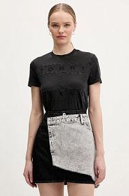 T-shirt Tommy Jeans  czarny damski DW0DW22539