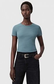 T-shirt AllSaints  niebieski damski W285JC