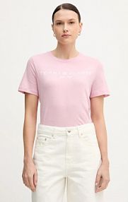 T-shirt Tommy Hilfiger  różowy damski WW0WW40276.