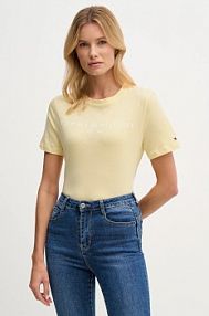 T-shirt Tommy Hilfiger  żółty damski WW0WW40276.