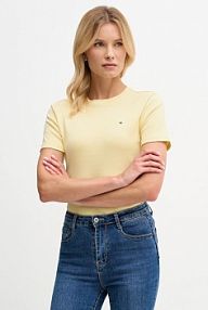 T-shirt Tommy Hilfiger  żółty damski WW0WW40587.