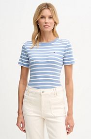 T-shirt Tommy Hilfiger  niebieski damski WW0WW40587.