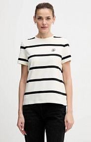 T-shirt Tommy Hilfiger  beżowy damski WW0WW47809