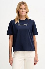 T-shirt Tommy Hilfiger  granatowy damski WW0WW47819